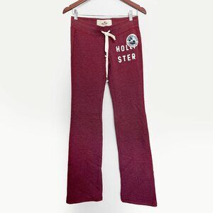 NWT Y2K Hollister Burgundy Red Stretch Sweatpants Size S